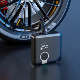 8632 Car Tire Inflator Portable Mini Air Compressor 12v Analog Gauge Compact Ligh