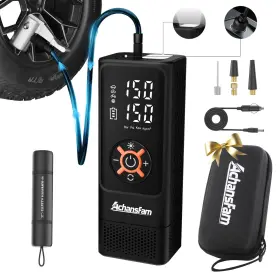 Achansfam S9001 S9 Portable Air Compressor 21s Ultra Fast Inflate 2 In 1 Tire Inflator
