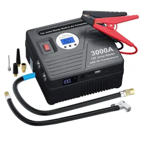 Cs02 Adoretrip 3000amp Car Jump Starter With Air Compressor 150psi Tire Inflator Digit
