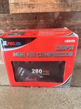 88129 Ae Pro Usa Mini Air Compressor 280 Psi 12v Portable New Open Box