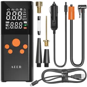 Aeer 198168262122 Tire Inflator Portable Air Compressor Pump For Car Tires 150 Psi - Cord