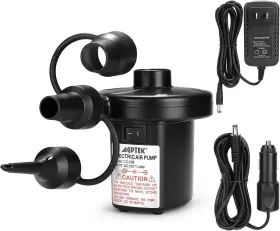 Agptek 445015191139 Electric Air Pump With 3 Nozzles 110v Ac/12v Dc Portable Quick-fill Perfect I
