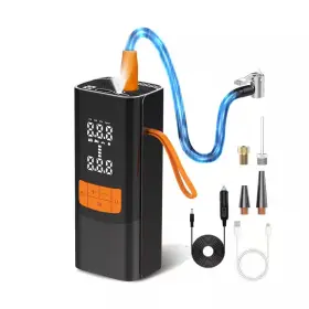 Ahfiwaso 313030761705 150 Psi Portable Electric Air Compressorwith Dual Lcd Pressure Display For Cars