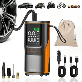 Aiersui As809 Tire Inflator Portable Air Compressor - 150psi Cordless And 12v Car Out