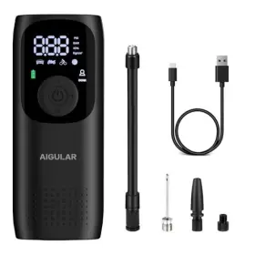 Obd2 Aigular Cordless 150 Psi Air Compressor Tire Inflator Fits Car Moto Bike Tires Pump