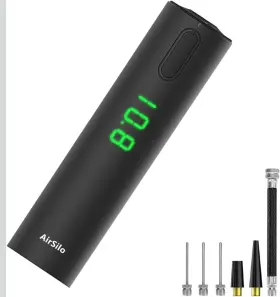 Air Silo Abuj0008 Automatic Electric Ball Pump With Digital Gauge Compact And Portable 2000mah