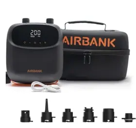 Airbank 976297860075 Puffer Pro 20psi Sup Air Pump Inflator Kayak Boat Mattress Rechargeable
