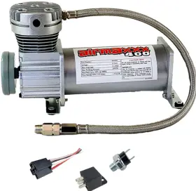 Fbss-am400p1-180 Airmaxxx Pewter 400 Air Compressor With 150 On 180 Off Relay For Suspension System