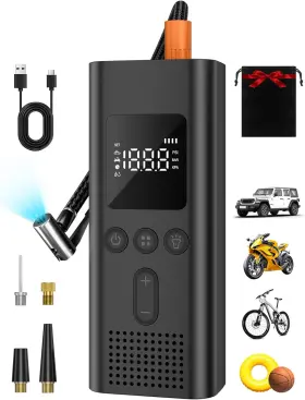 Airsure 711181157147 Tire Inflator Portable Air Compressor 150 Psi Fast Inflation Cordless Pump