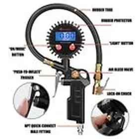 All Road 313028787755 250 Psi Air Chuck And Compressor Digital Tire Inflator With Pressure Gauge