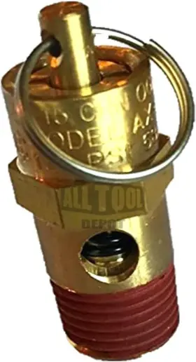 Sv-200a All Tool Depot 705353662010 New 1/4 Inch Npt 200 Psi 76 Scfm Air Compressor Relief Pressure Safety Valve Tank