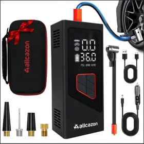 Allcazon Allczn01 Tire Inflator Portable Air Compressor 150psi For Car Pum