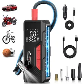 Aneson 753947681831 Tire Inflator Portable Air Compressor Cordless Pump For Car
