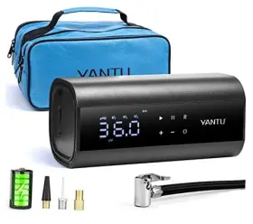 6043114 Anhui Enrich Power Battery Technology Co. Ltd Cordless Tire Inflator With Dual-cylinder And 8.3 Inch Large Screen-portable Black