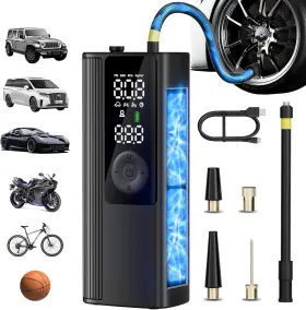 Anycash 445025659636 Tire Inflator Portable Air Compressor Cordless Pump For Car Tires With Digi