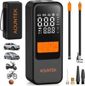 Aountek 726084044586 Tire Inflator Portable Air Compressor Pump For Car Tires With Digit