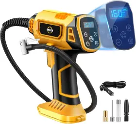 Apatb 445047674631 Cordless Air Compressor For Dewalt 20v Max Battery 150psi Portable Tire Inflator