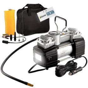 Asani 610395675044 12v Air Compressor - Portable And Compact Tire Pump 150 Psi Heavy-duty Double