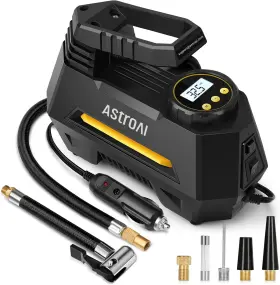 Astroai 313027767741 Portable Tire Inflator Air Compressor 12v With Digital Gauge And Led