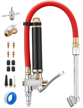 Astroai 313035862841 T3 Heavy-duty Tire Pressure Gauge With Inflator Dual Head Chuck Ansi B4