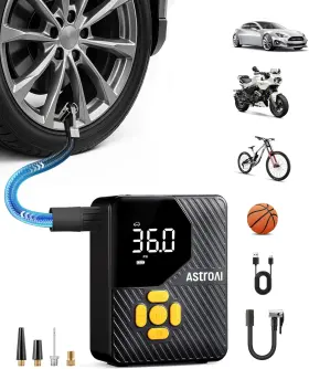 Astroai 445036741740 L7 Mini Tire Inflator Portable Air Compressor 150 Psi Cordless Car Tires