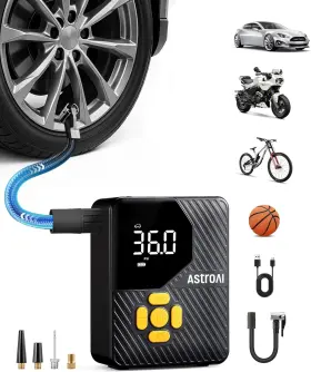 Astroai 810074989084 L7 Mini Tire Inflator Portable Air Compressor 150 Psi Cordless Car Tires