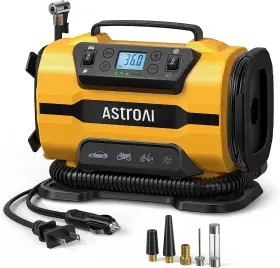 Acac8366 Astroai Tire Inflator Portable Air Compressor Pump 150psi 12v Dc/110v Ac