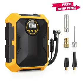 Acacczk22slye-us Astroai Tire Inflator 100 Psi Car Air Pump Portable Compressor For Tires Yel