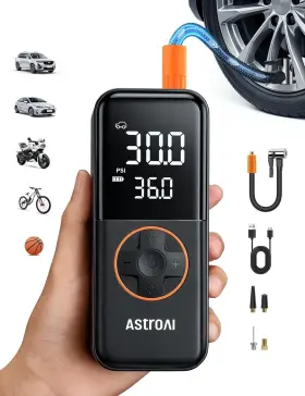 Acacl4bk-us Astroai L4 Cordless Tire Inflator 150psi Portable Battery Air Pump Car