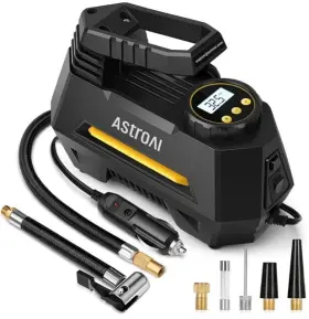 Asia220 Astroai Portable Tire Inflator 12v Dc Air Pump Digital Gauge Emergency Led Yellow