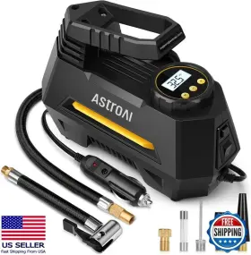 B07qr4q42l Astroai Portable Tire Inflator Air Compressor 12v Dc Pump With Digital Gauge And Led Light