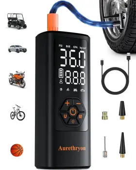 Am21j2 Aurethryon Inflator Air Compressor With Gauge 150 Psi Battery