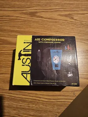 Austin Tools 849808003260 Air Compressor With Pressure Gauge 100 Psi/12v/ Cigarette Lighter