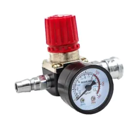 Auto-plaza 778836698646 3 Way Air Compressor 1/4 Inch Pressure Regulator Gauge 140psi Control Val