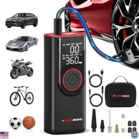 B0dnzfybmd Automovo Portable Tire Inflator 150psi Air Compressor Digital Gauge And Led Light