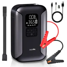 Autosky Ajs-200 2-in-1 Jump Starter With Air Compressor Starts Up To 6.0l Gas And 3.0l Dies