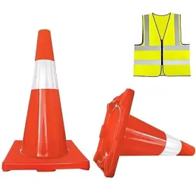 Pvc-18in-2 Autovo 18 Inch Orange Pop-up Cones 2pk - Reflective Pvc For Road/parking