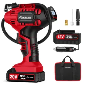 Avid Power 693495992761 Tire Inflator Portable Air Compressor 20v Cordless Car Pump