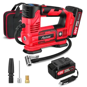 Avid Power 975193980856 Tire Inflator Portable Air Compressor 20v Cordless Car Pump With Rechargea