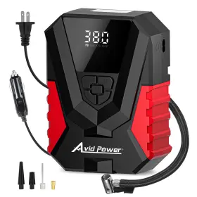 Acap368 Avid Power Tire Inflator Portable Air Compressor Ac/dc Automatic With Gau
