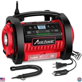 B07rm5d9c3 Avid Power Portable Tire Inflator 12v Dc 110v Ac Air Compressor With Digital Gauge