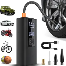 Azhzolsk Cl-cqb-001 Portable Cordless Tire Inflator Air Compressor Pump For Car Motorcycle Bicycl