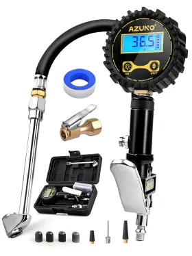 Tig200d Azuno Digital Tire Inflator With Pressure Gauge 200 Psi Heavy Duty Air Compres