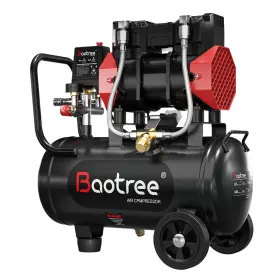 Baotree 631060188577 8 Gallon Ultra Quiet Air Compressor With Two Quick Couplers 1.5hp 4.52 Cfm
