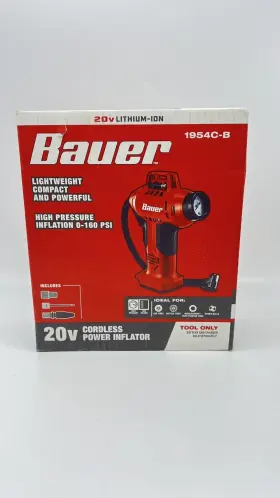 56546 Bauer 20v Cordless Inflator 0-160 Psi High Pressure Portable Tool Only