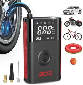 Bdo 445018892859 Tire Inflator Portable Air Compressor - Auto Shutoff For Car Tires 150 Psi P