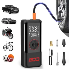 Dc02 Bdo Tire Inflator Portable Air Compressor 160psi 12v Car Plug-in And Cordlesstire