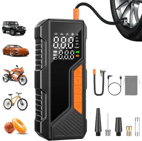 Bedee Czk-dc03 Tire Inflator Portable Air Compressor 150psi Pump For Car Tires F