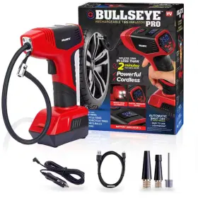 Bell Howell 313039757778 Handheld Rechargeable Tire Inflator 150 Psi Cordless With Digital Pressure Gauge