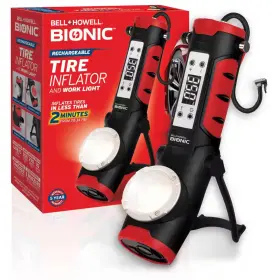 Bell Howell 711181751499 Bionic 12-volt Rechargeable 1500mah Cordless Work Light Air Compressor Tire Infl